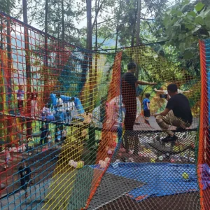 Jungle Net Park Strong Structure Tree Net Adventure Sturdy String