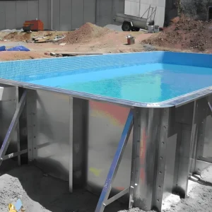 Metal Frame Swimming Pool Customized Size for Gym Water Park